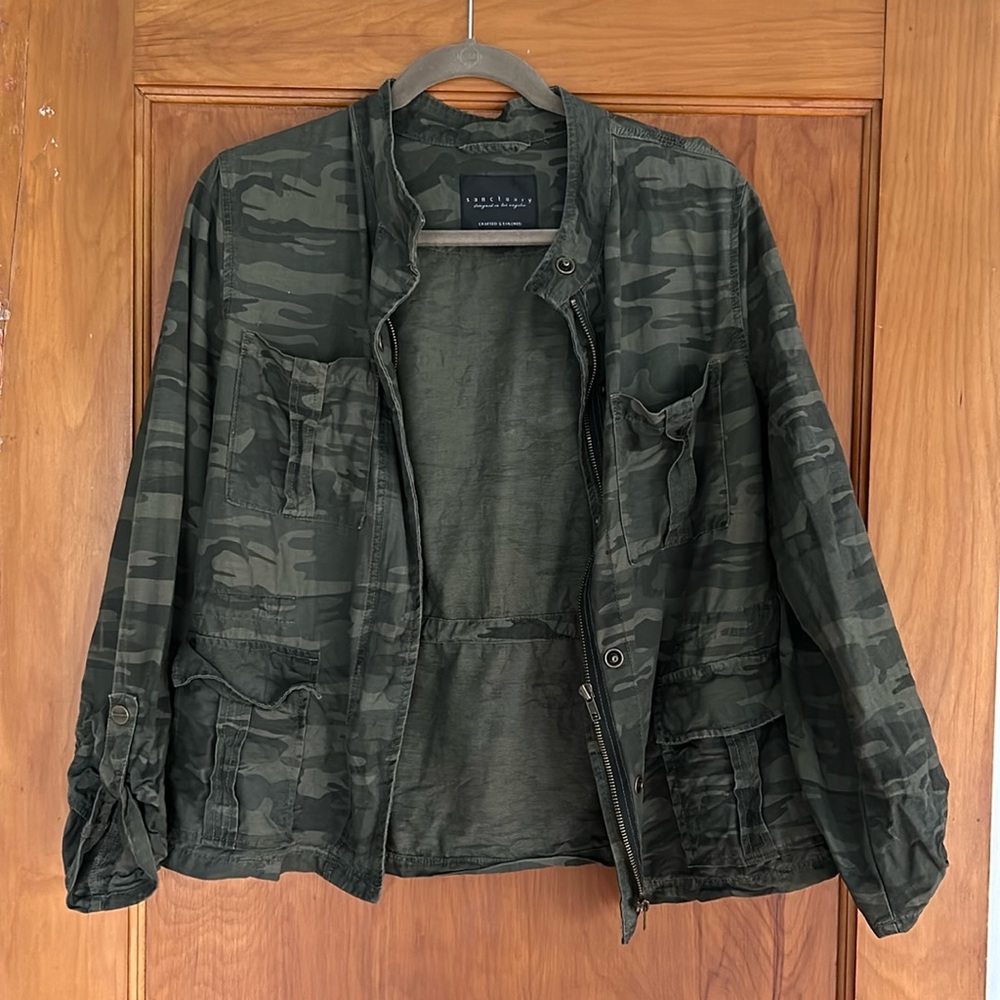 Sanctuary Camo Bomber Jacket